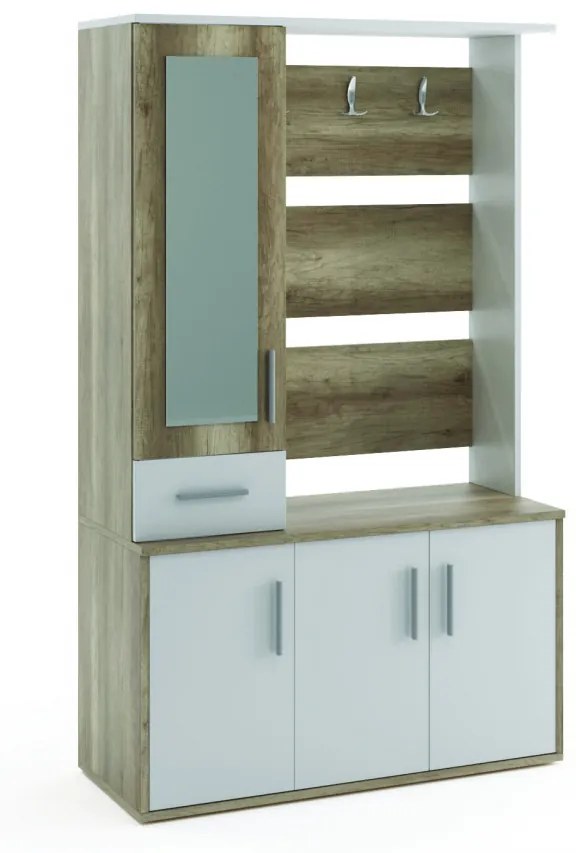 Mobilier set hol ,modern , 3 culori la alegere, Bortis Impex stejar country grey /alb