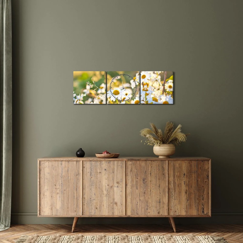 Tablou - Margarete (cu ceas) (90x30 cm)