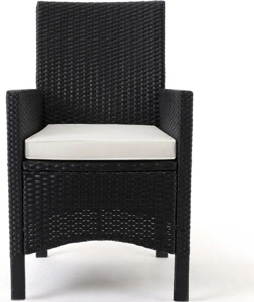 Deuba Set ratan de gradina Berlin 1+8 - negru/lemn