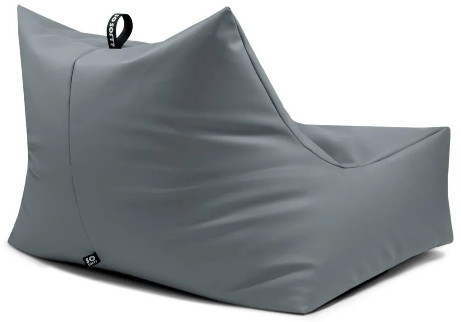 Fotoliu bean bag roșu cu tapițerie din imitație de piele Icy Sofa – So Soft?