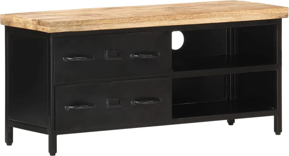 vidaXL Comodă TV, 90 x 30 x 41 cm, lemn de mango nefinisat
