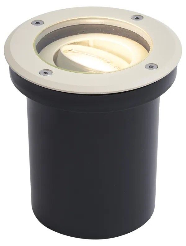 Spot modern de sol bej GU10 50mm reglabil IP65 - Delux