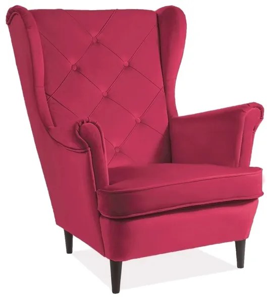 Fotoliu tapitat catifea Culoare Bej / Wenge LADY MATT VELVET