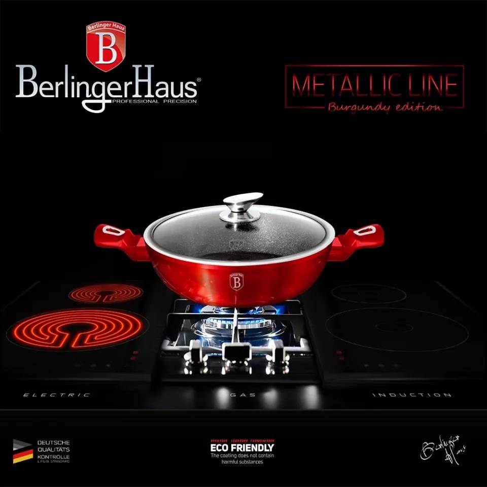 Cratita cu capac 32 cm Burgundy Metallic Line Berlinger Haus BH 1264N