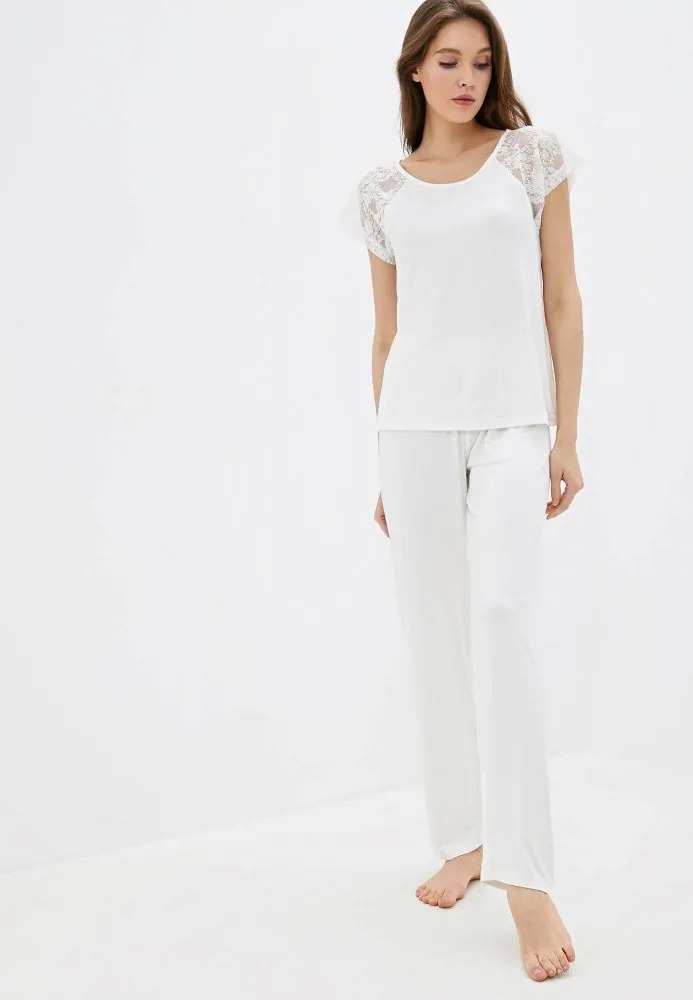 Pijamale femei SUSANA din bambus XL Albastru deschis / Light blue