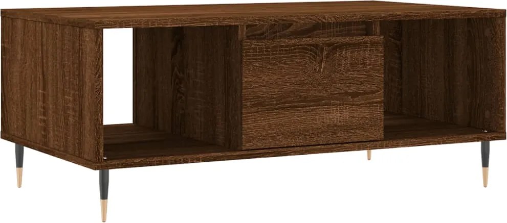 vidaXL Măsuță de cafea, stejar maro, 90x50x36,5 cm, lemn prelucrat