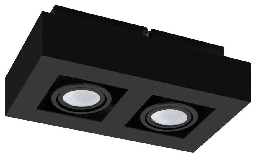 Eglo 31063 - Spot LED MENDOZA, 2 x LED, 4,7 W, 230 V, 3000 K, negru