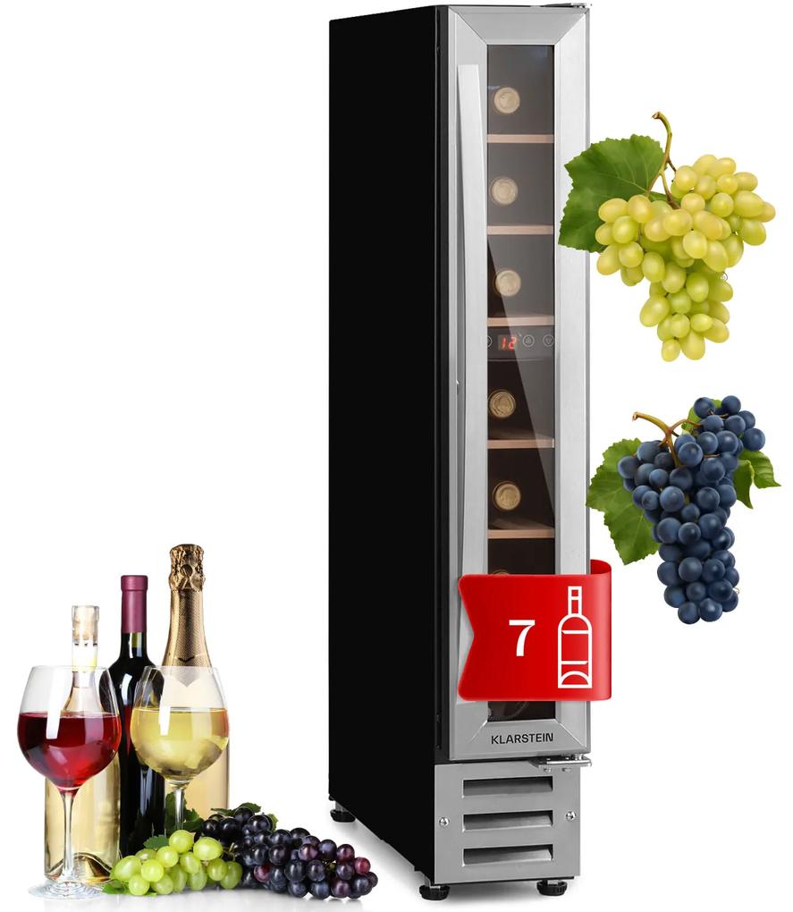 Vinovilla 7, încorporat, Uno, frigider pentru vin încorporat, sticlă, oțel inoxidabil