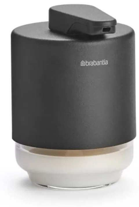 Dozator de sapun lichid Brabantia MindSet 1005672, 200 ml, Deschidere larga, Gri inchis