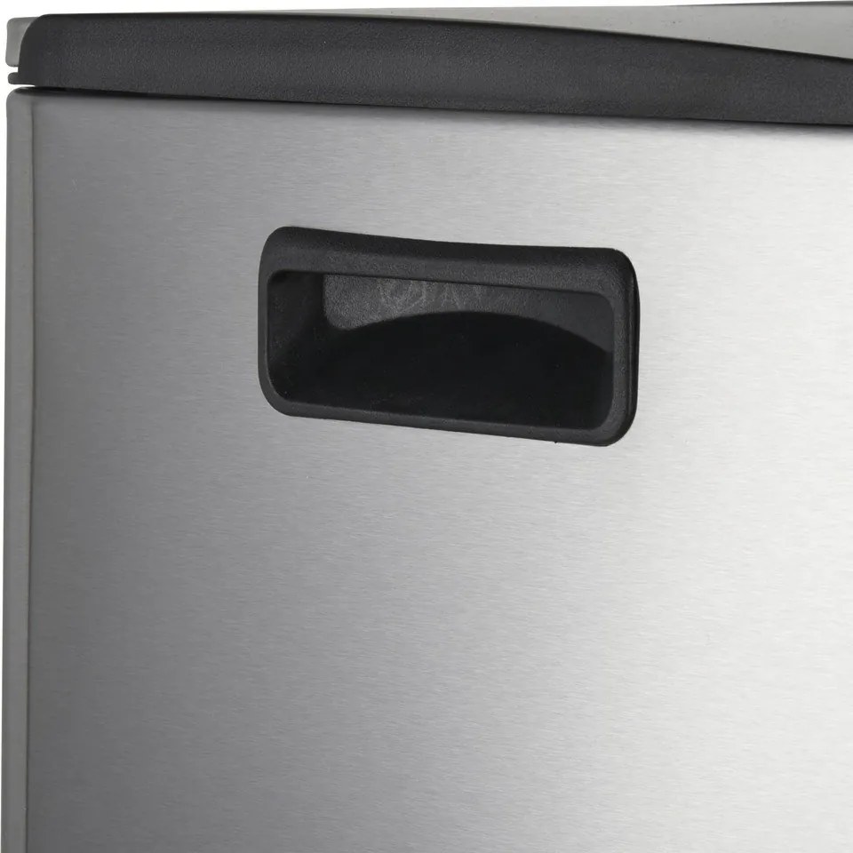 Coș de gunoi argintiu mat pentru reciclare/cu pedală 2x30 l din oțel Aliya – Spirella