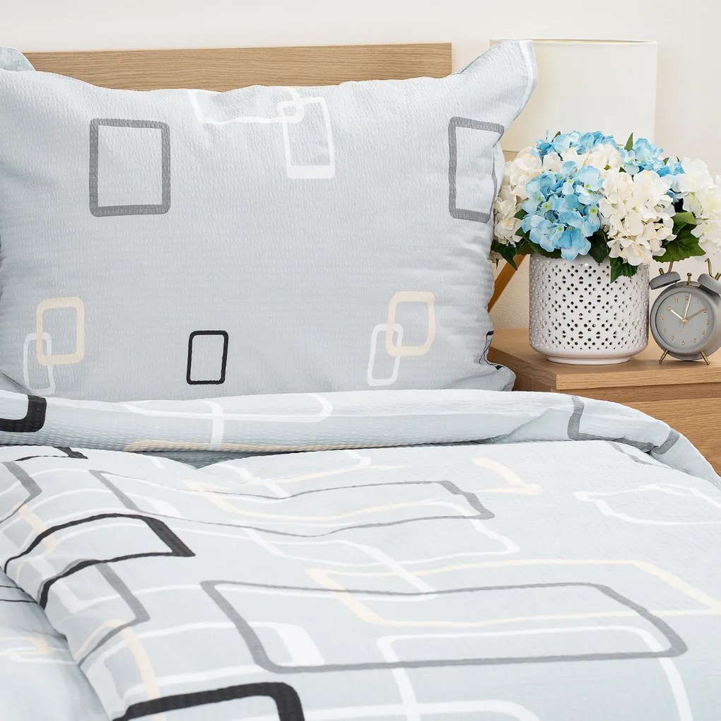 Lenjerie de pat 4Home Square bumbac creponat, 140 x 200 cm, 70 x 90 cm