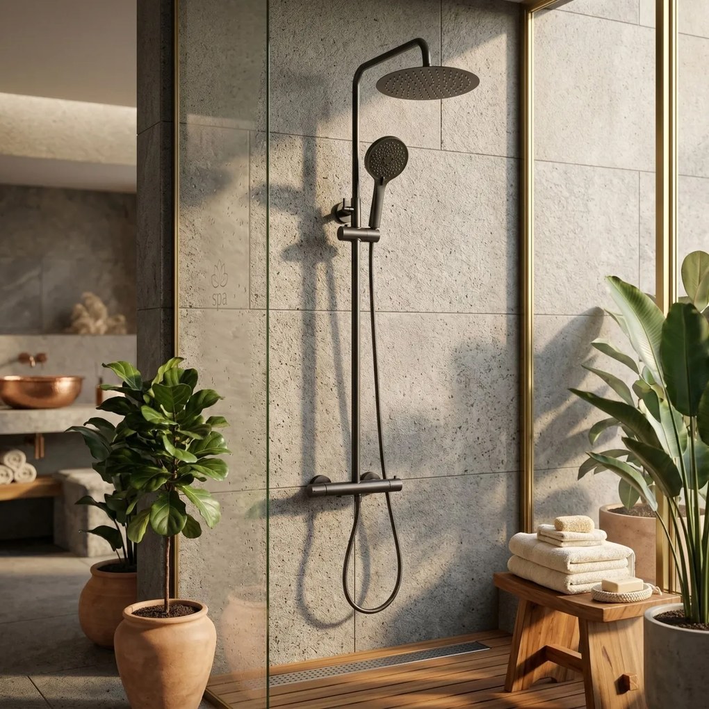 Coloana de dus cu termostat Drop Titan