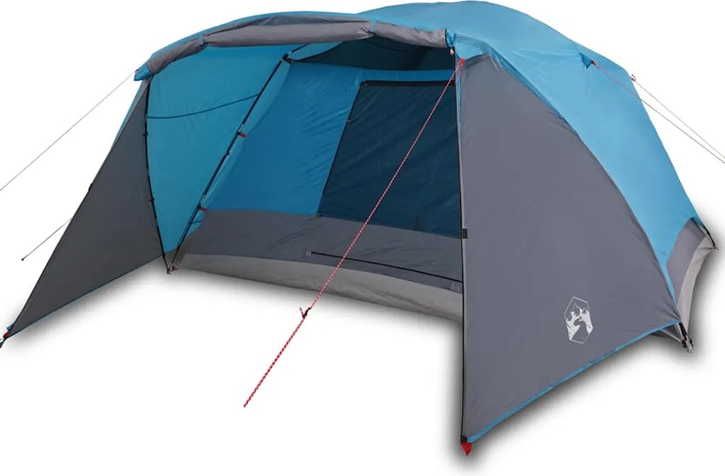 vidaXL Cort de familie cu verandă 6 persoane, albastru, impermeabil