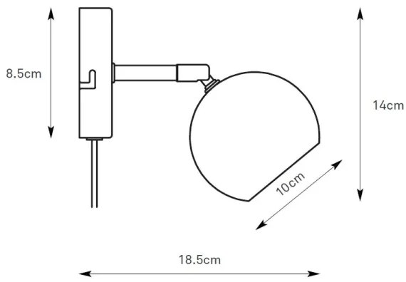 Markslöjd 108984 - Spot de perete POP 1xGU10/7W/230V, maro