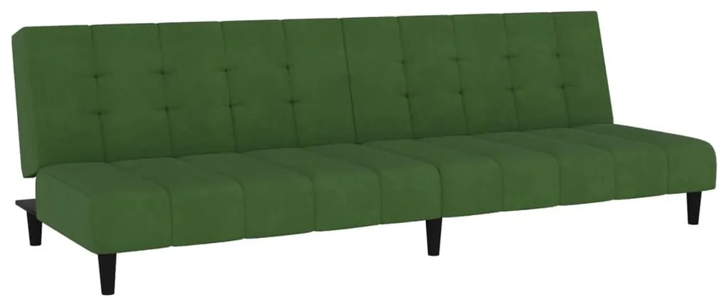337370 vidaXL Canapea extensibilă cu 2 locuri, verde închis, catifea