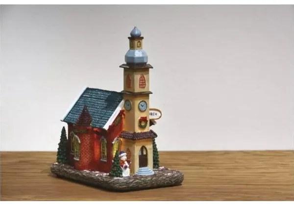 Decorațiune LED de Crăciun LED/3xAA biserică