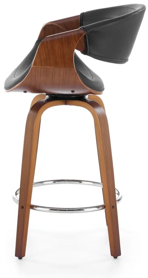 Scaun de bar H123 negru/nuc