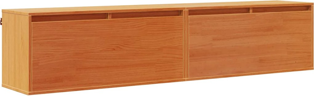 vidaXL Dulap de perete cu raft 2 pcs Maroniu cerat 80 x 30 x 35 cm