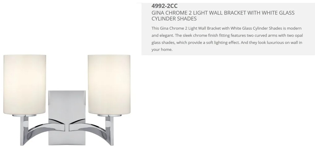Aplica de perete design modern Gina 4992-2CC SRT