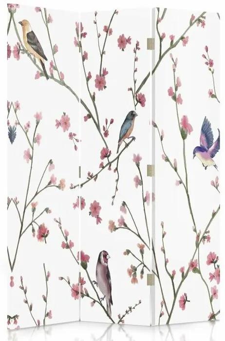 Paravan Sian, roz/alb, 110 x 150 x 5 cm
