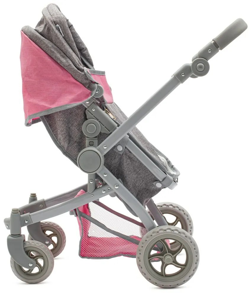 Baby Mix 2in1 Sophie păpușă cărucior roz - gri,63,5 x 37 x 63,5 cm