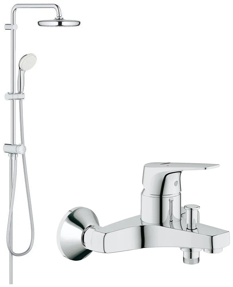 Sistem dus Grohe New Tempesta 210+baterie cada Bauflow  (26381001, 23756000)