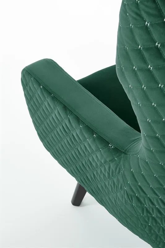Fotoliu tapitat Marvel Velvet verde – H103 cm
