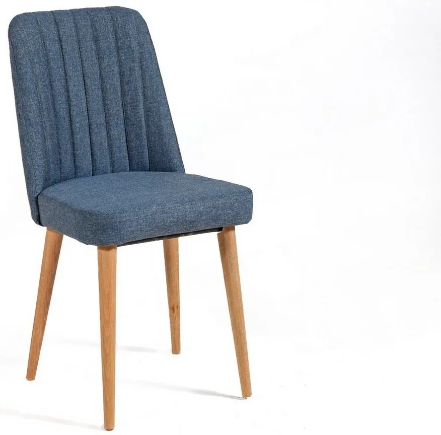 Scaun de sufragerie Vina Dark Blue  and Atlantic Pine