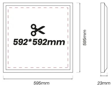 Panou LED/48W/230V 4000K 60x60 cm