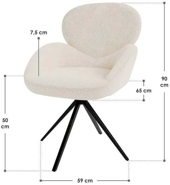 Juskys Scaun de design Albano