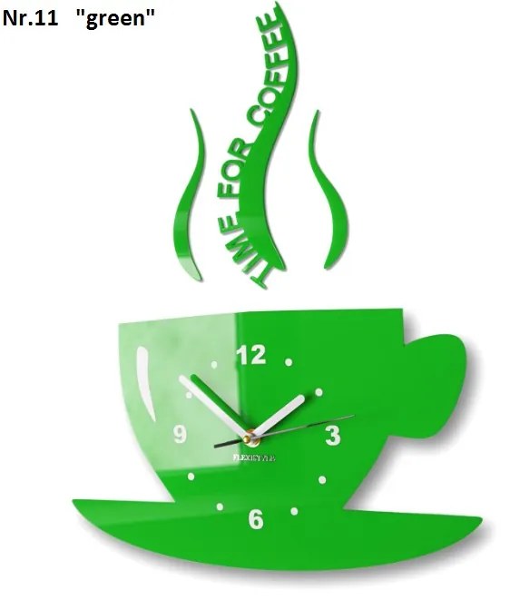 Ceas de perete "Este timpul pentru cafea" Verde