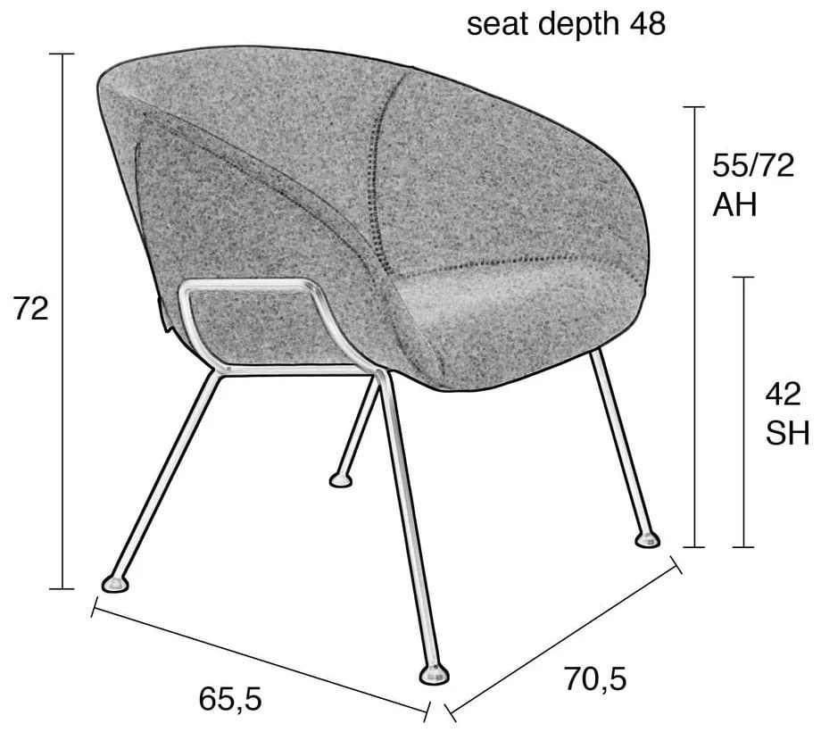 Fotoliu din piele ecologică Zuiver Feston, negru