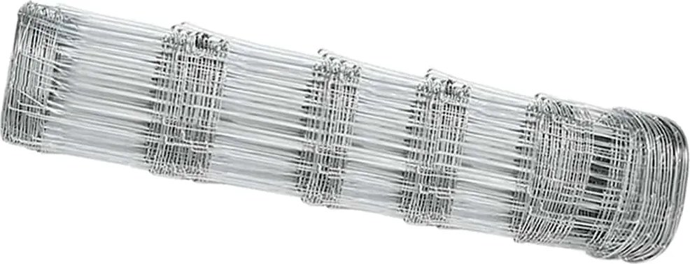 vidaXL Gard pentru câmp Argintiu 25 x 0,8 m Oțel galvanizat