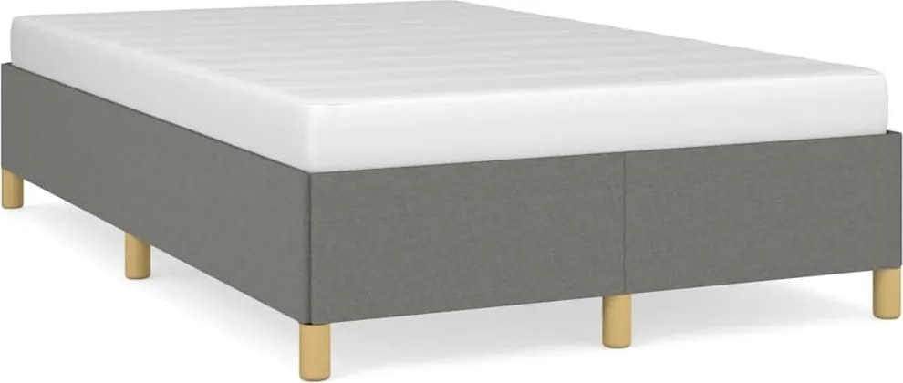 vidaXL Cadru de pat fără saltea gri închis 120x190 cm țesătură