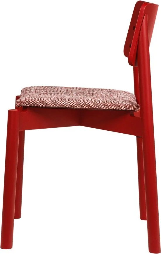 Scaun de dining roșu stivuibil Wem – noo.ma