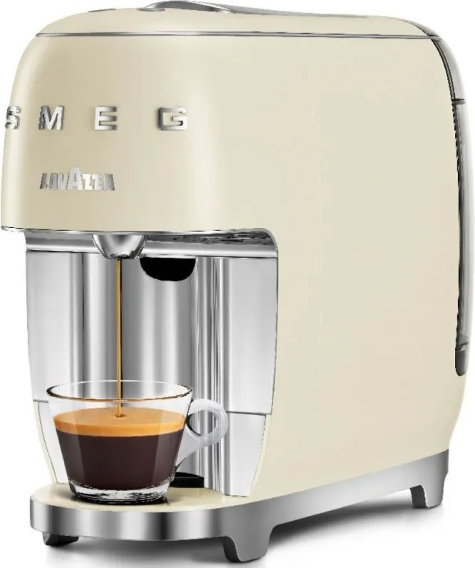 Espressor cu capsule SMEG Lavazza A Modo Mio LM200, 1250 W, 10 bar, 0,9 l, Incalzire rapida, Crem