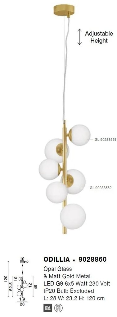 Lustra suspendata design modern decorativ ODILLIA 6L