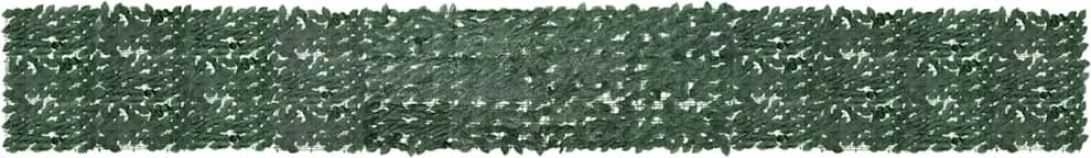 vidaXL Paravan de balcon, frunze verde închis, 600x75 cm