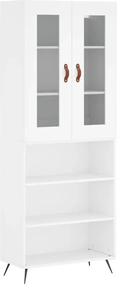 vidaXL Dulap înalt, alb, 69,5x34x180 cm, lemn compozit