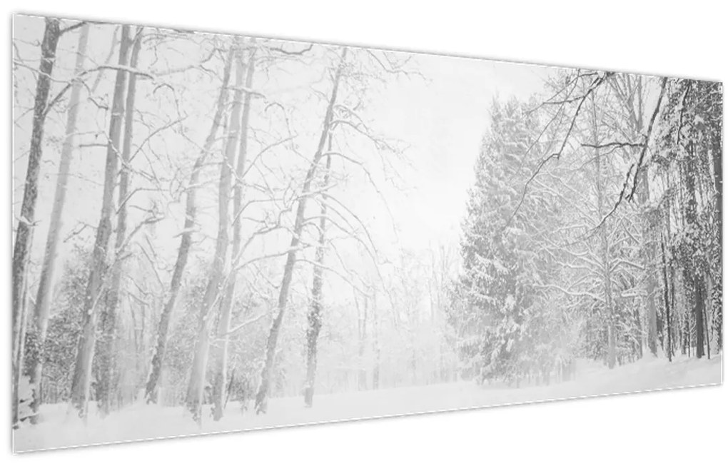 Tablou - Pier de lemn în timpul iernii (120x50 cm)