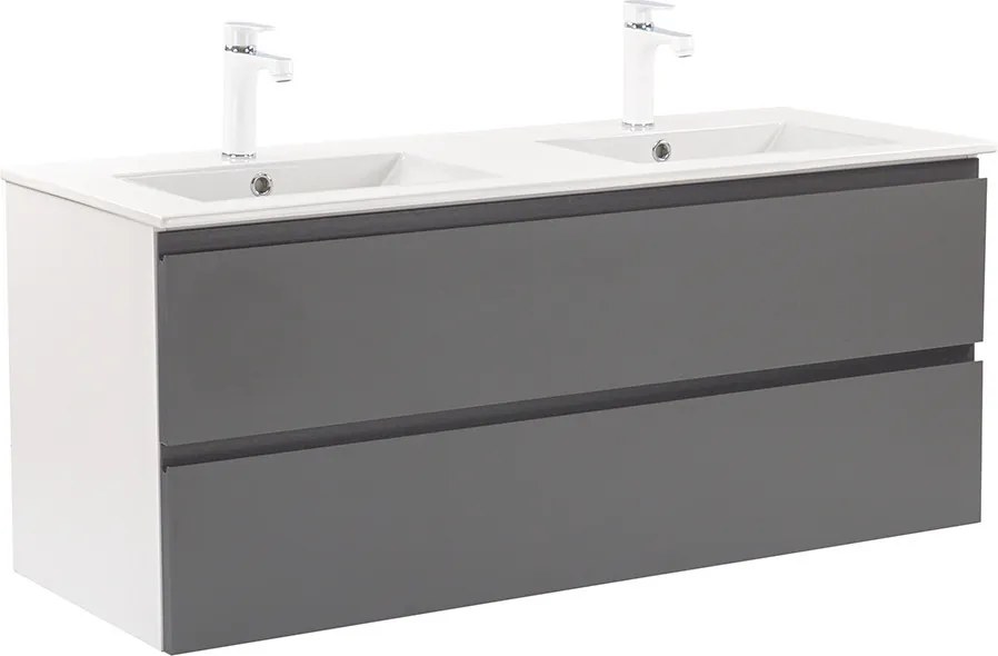 Vario Pull 120 dulap de bază cu chiuvetă alb-antracit