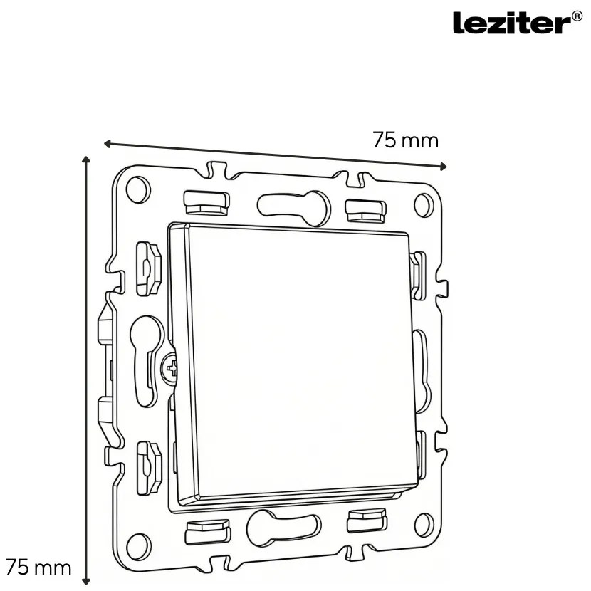 Întrerupător unipolar cu circuit dublu Nova 10A 250V 101 cu cadru alb