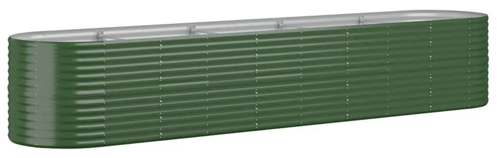 Jardiniera gradina verde 368x80x68 cm otel vopsit electrostatic 1, Verde, 368 x 80 x 68 cm