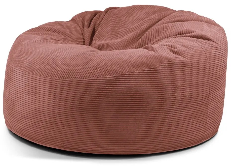 Fotoliu bean bag cărămiziu cu tapițerie din catifea reiată Om 135 – SLOWDOWN