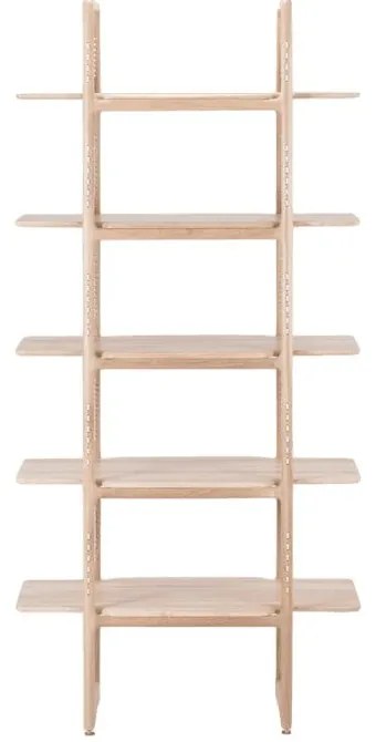 Bibliotecă din lemn masiv de stejar Gazzda Muse, 216 cm h