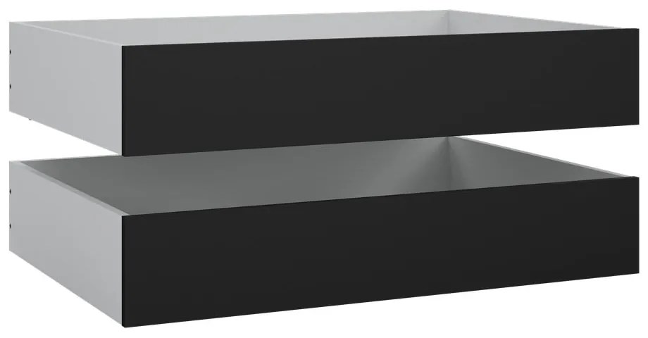 Sertare sub pat negre 2 buc. 90x190/140x190 cm Naia – Tvilum