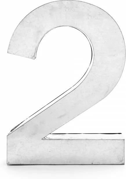 Obiect decorativ metalic cifra 2 - 35cm Metalvetica Seletti