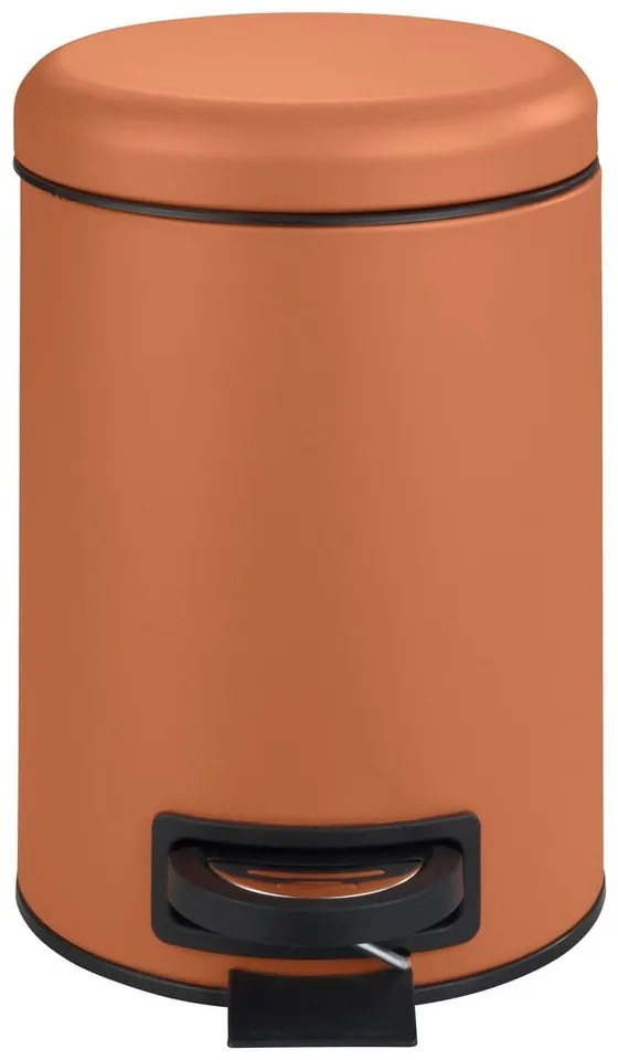 Coș cu pedală pentru baie Wenko Leman, 3 l, portocaliu