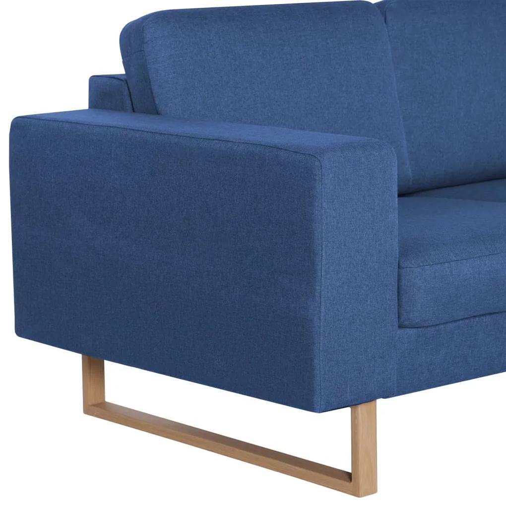 Canapea cu 2 locuri, albastru, material textil Albastru, Canapea cu 2 locuri