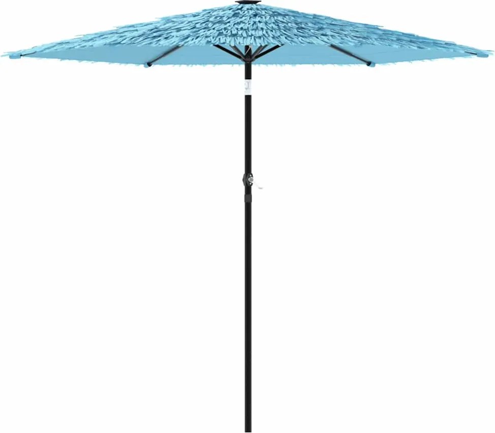 vidaXL Umbrelă soare de grădină stâlp din oțel, albastru 268x268x226cm